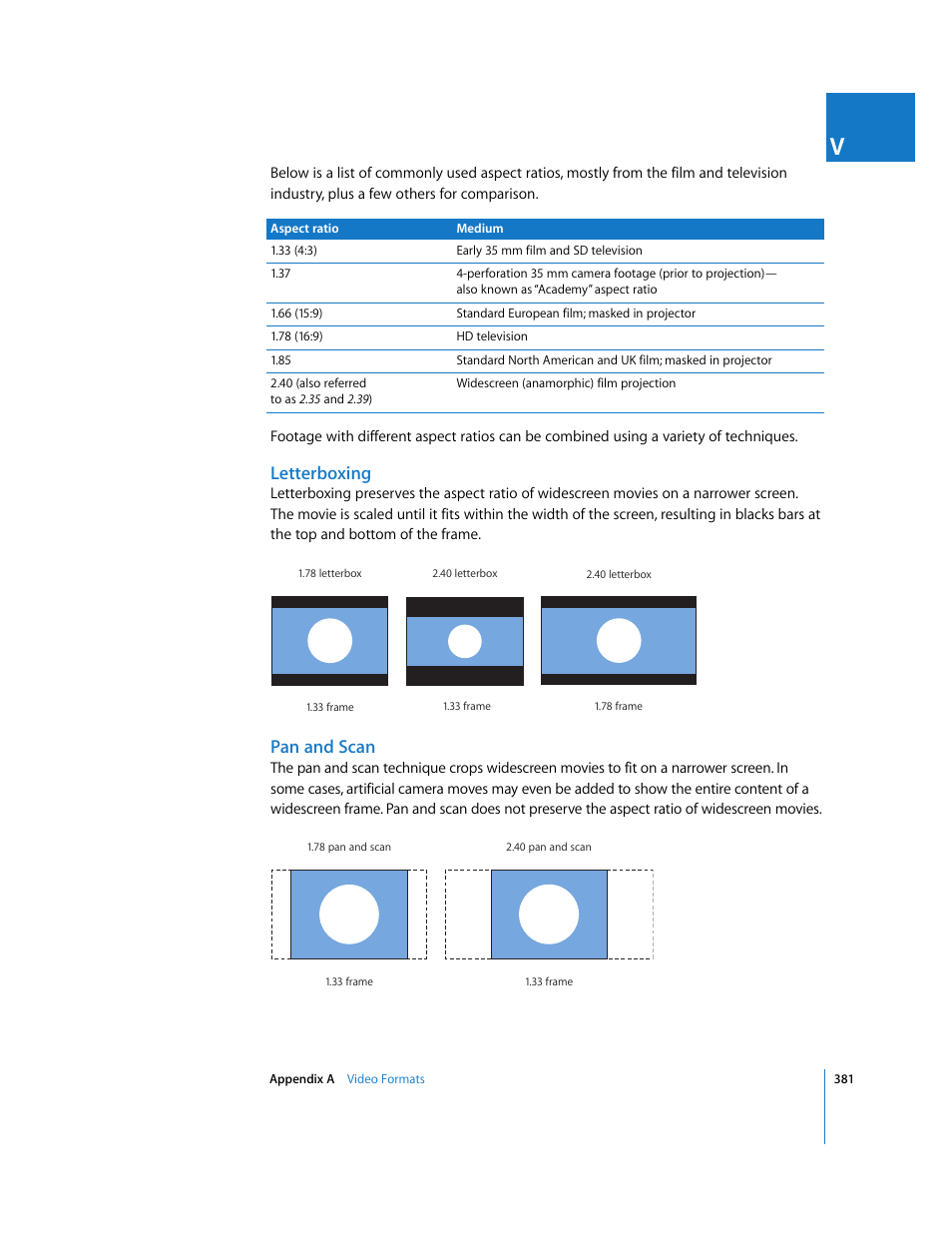 Letterboxing, Pan and scan | Apple Final Cut Pro 6 User Manual | Page 1864 / 2033