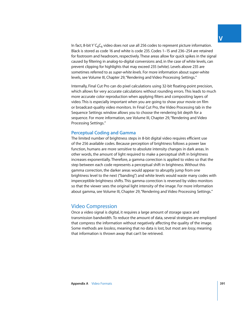 Perceptual coding and gamma, Video compression | Apple Final Cut Pro 6 User Manual | Page 1874 / 2033