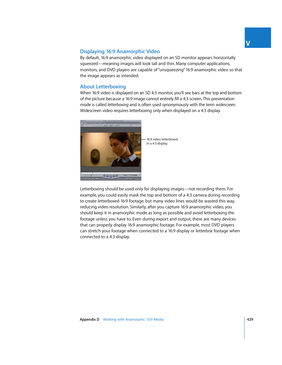 Displaying 16:9 anamorphic video, About letterboxing | Apple Final Cut Pro 6 User Manual | Page 1912 / 2033
