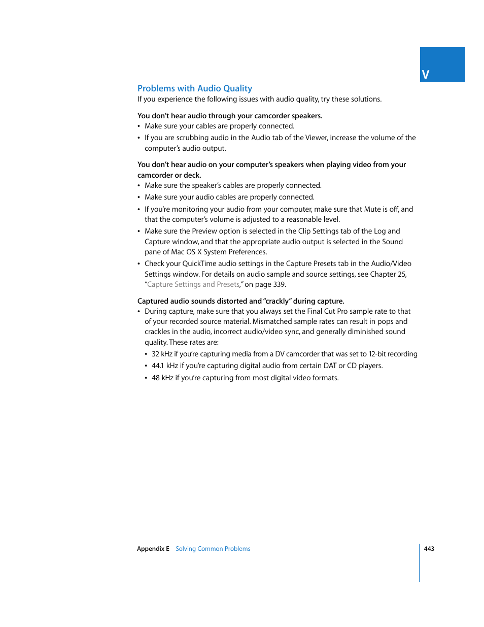 Problems with audio quality | Apple Final Cut Pro 6 User Manual | Page 1926 / 2033