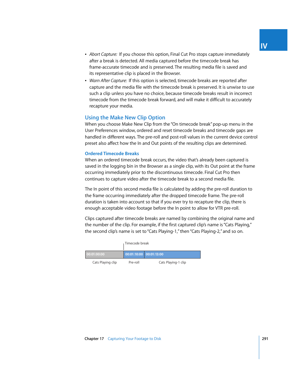 Using the make new clip option | Apple Final Cut Pro 6 User Manual | Page 292 / 2033