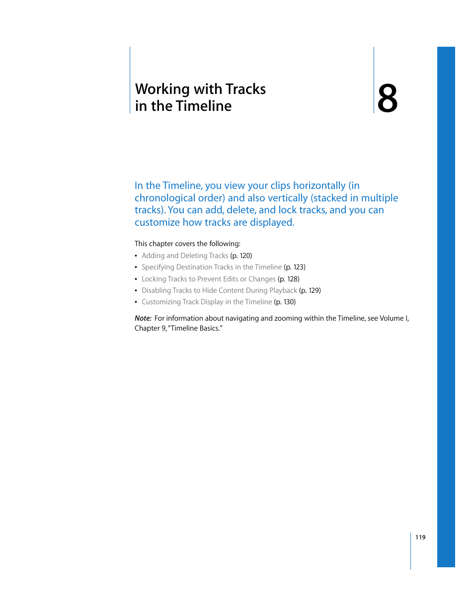 Working with tracks inthetimeline, Chapter 8, Working with tracks in the timeline | Apple Final Cut Pro 6 User Manual | Page 452 / 2033