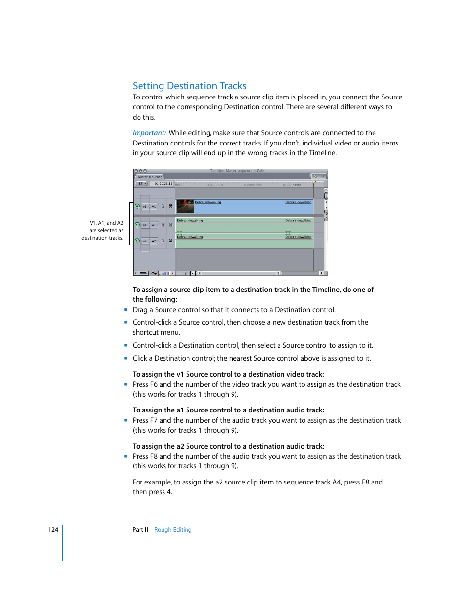 Setting destination tracks | Apple Final Cut Pro 6 User Manual | Page 457 / 2033