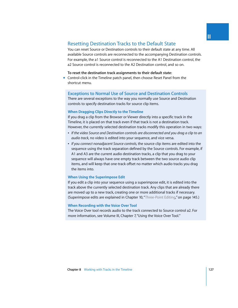 Resetting destination tracks to the default state | Apple Final Cut Pro 6 User Manual | Page 460 / 2033