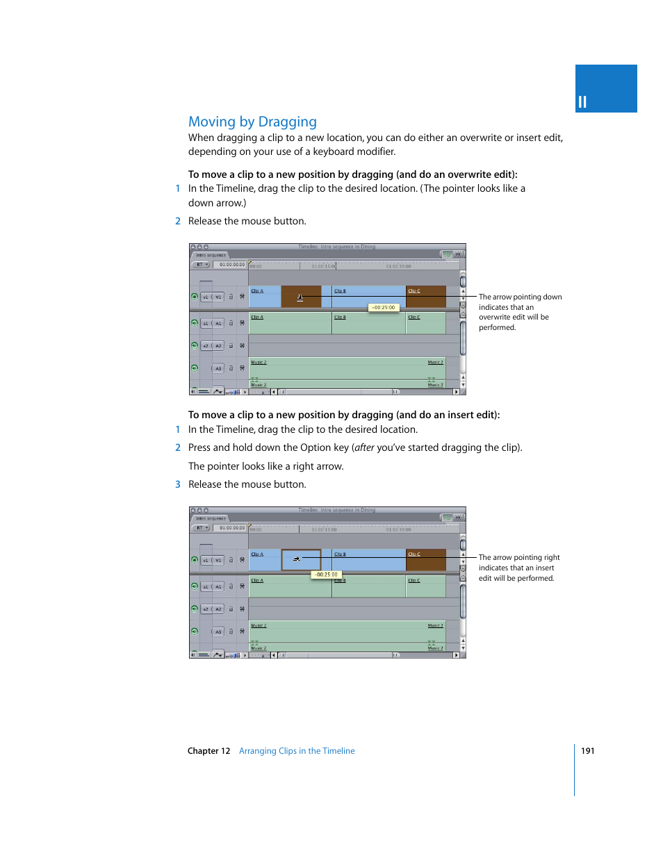 Moving by dragging | Apple Final Cut Pro 6 User Manual | Page 524 / 2033