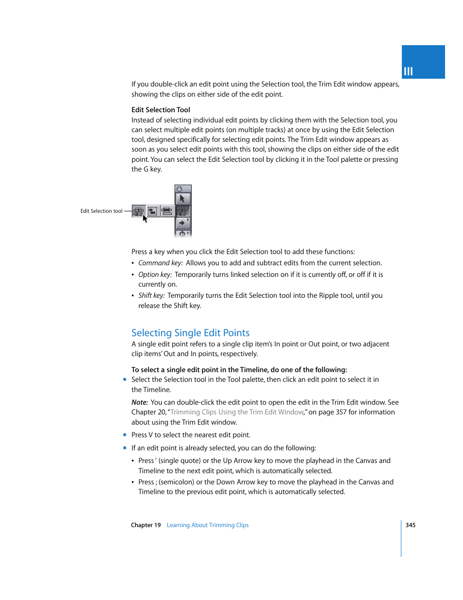 Selecting single edit points | Apple Final Cut Pro 6 User Manual | Page 678 / 2033