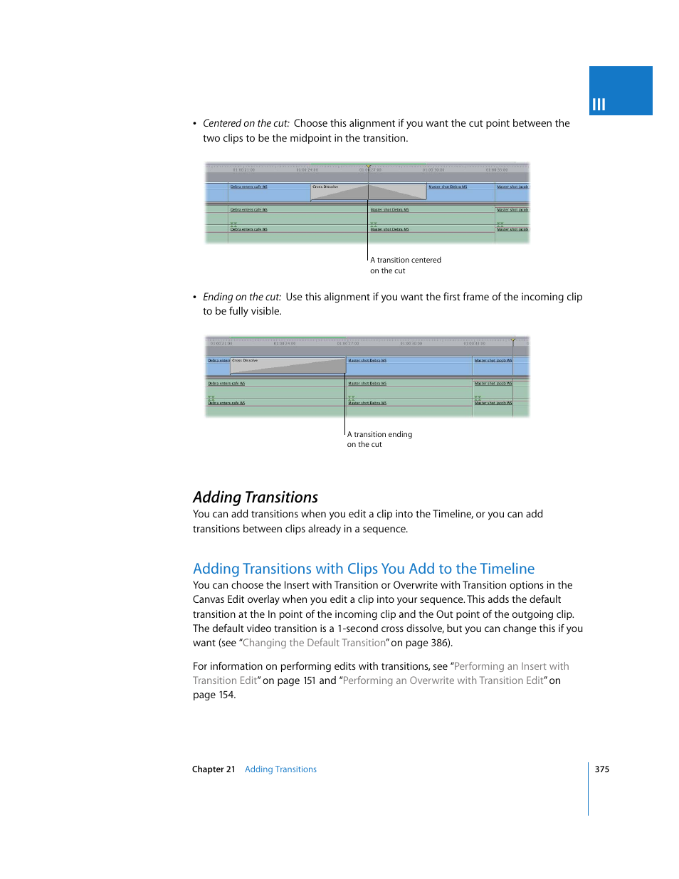 Adding transitions, P. 375) | Apple Final Cut Pro 6 User Manual | Page 708 / 2033