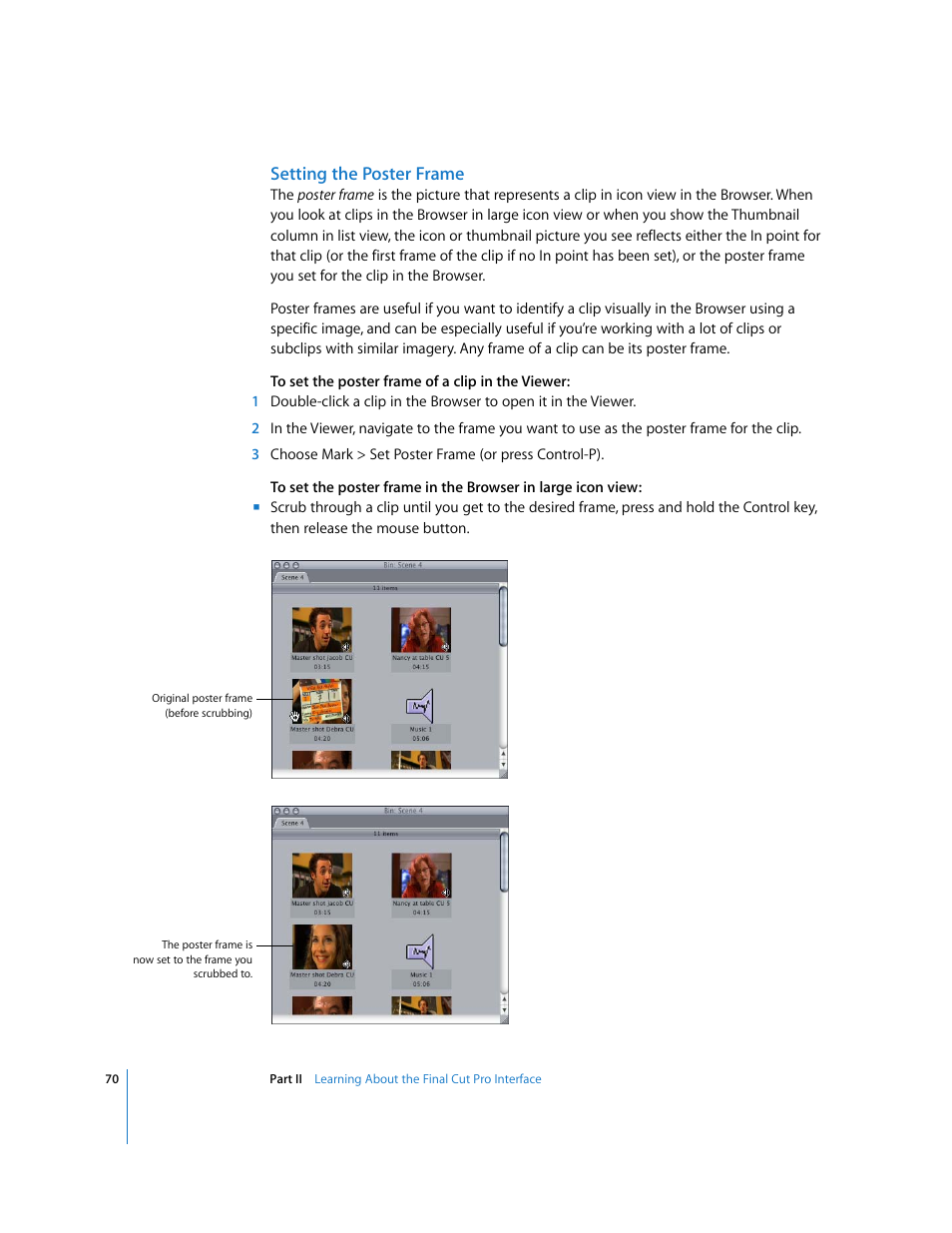 Setting the poster frame | Apple Final Cut Pro 6 User Manual | Page 71 / 2033