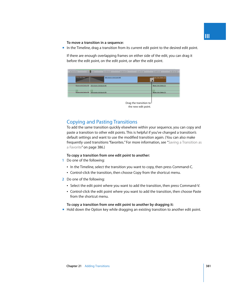 Copying and pasting transitions | Apple Final Cut Pro 6 User Manual | Page 714 / 2033