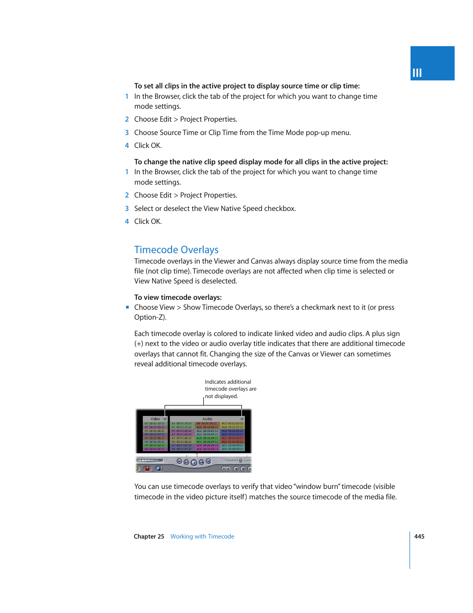 Timecode overlays | Apple Final Cut Pro 6 User Manual | Page 778 / 2033