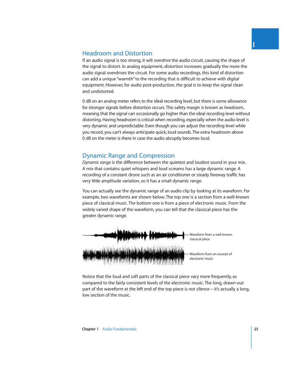 Headroom and distortion, Dynamic range and compression | Apple Final Cut Pro 6 User Manual | Page 810 / 2033