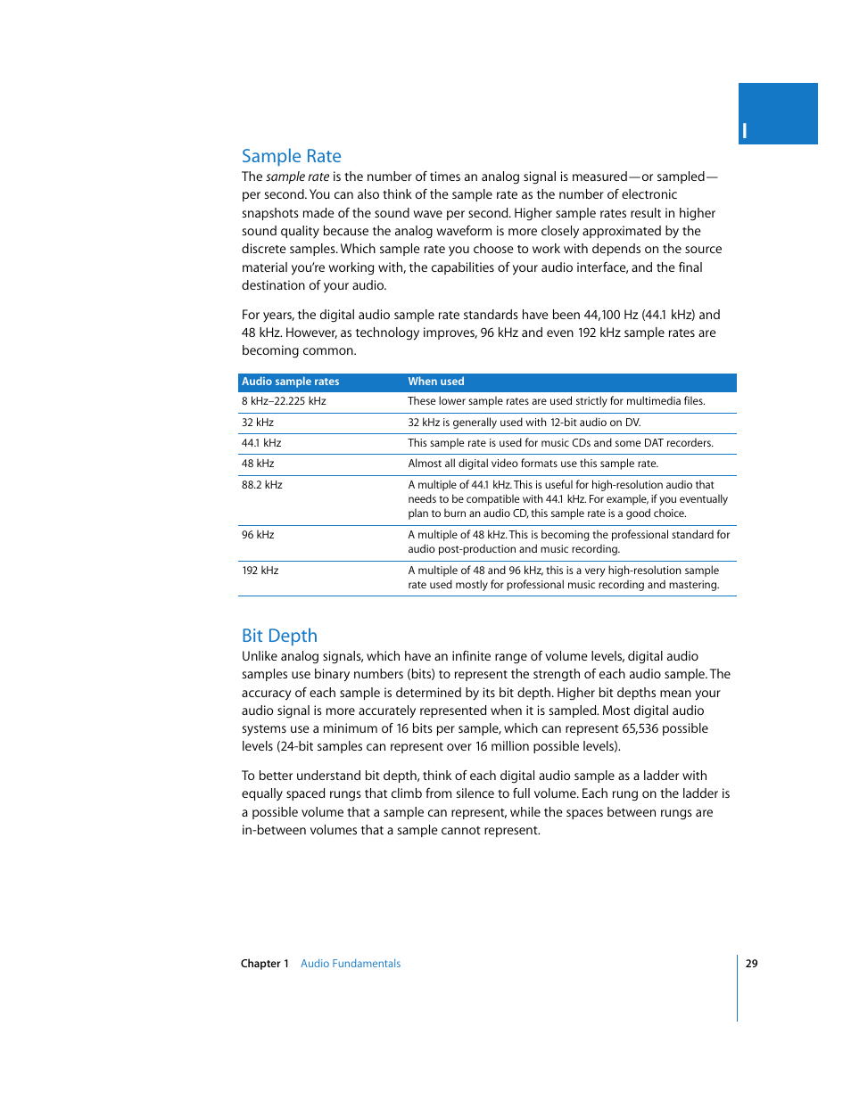 Sample rate, Bit depth | Apple Final Cut Pro 6 User Manual | Page 814 / 2033