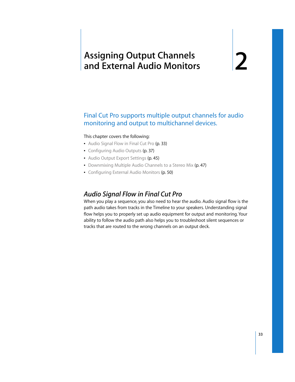 Audio signal flow in finalcutpro, Chapter 2, Audio signal flow in final cut pro | Apple Final Cut Pro 6 User Manual | Page 818 / 2033