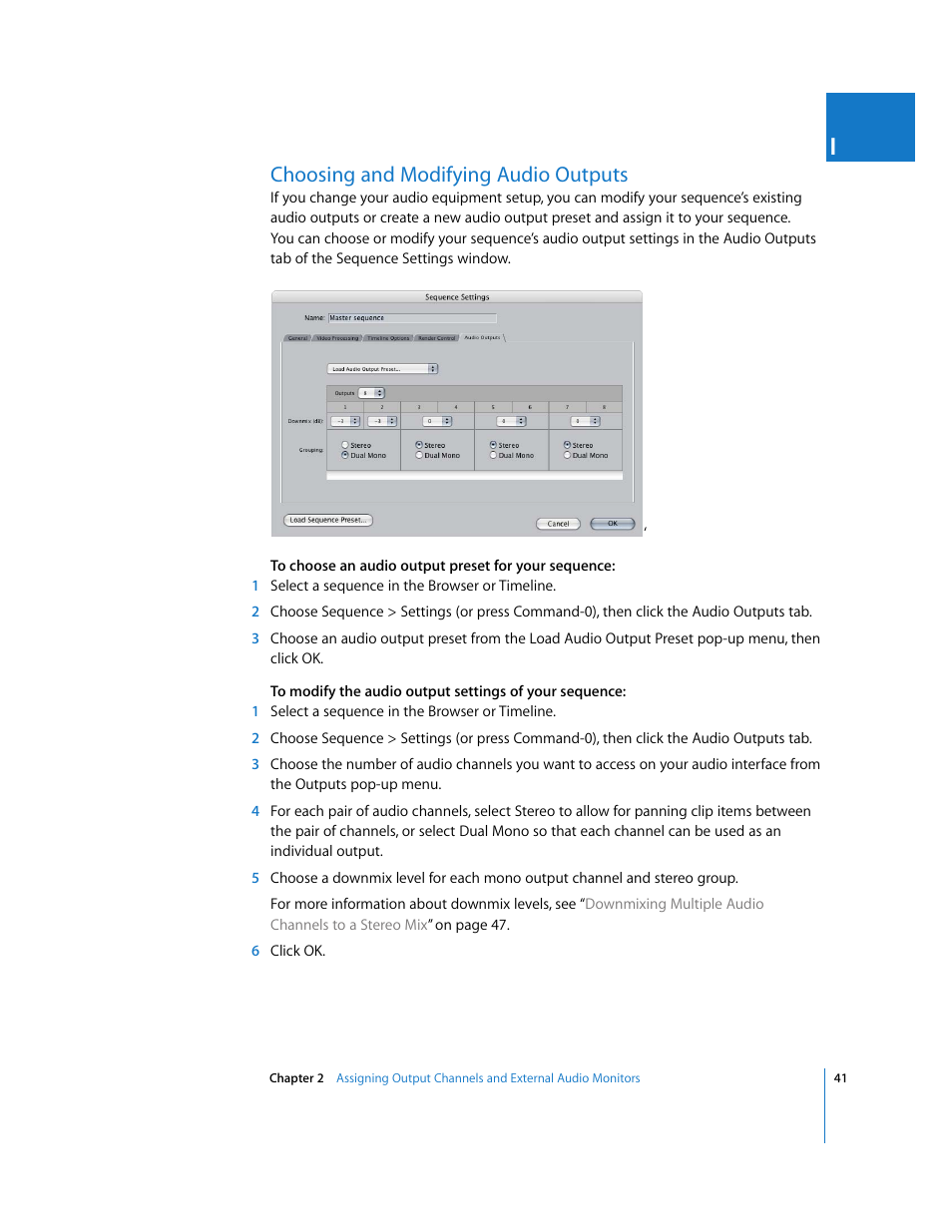 Choosing and modifying audio outputs | Apple Final Cut Pro 6 User Manual | Page 826 / 2033