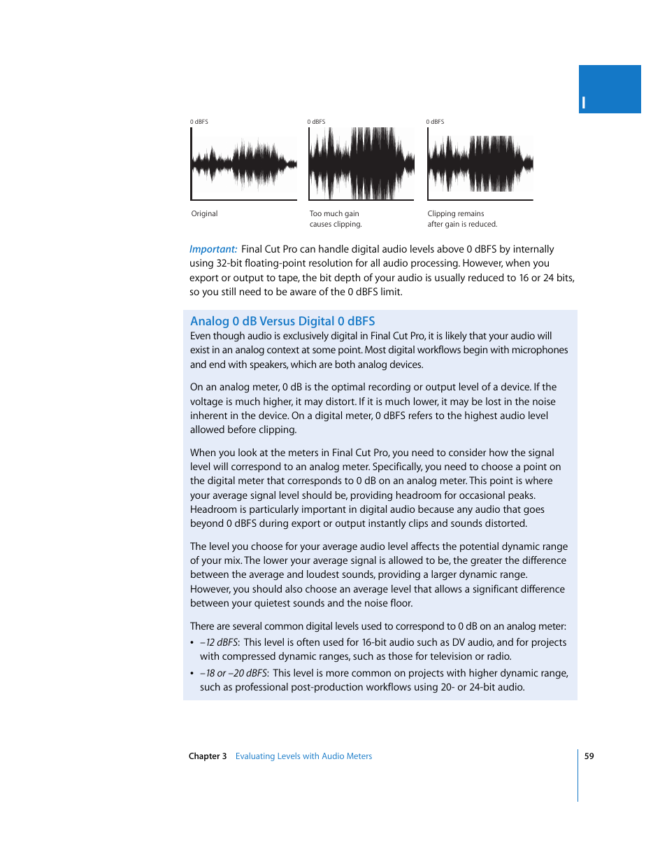 Analog 0db versus digital 0dbfs, Analog 0 db versus digital 0 dbfs | Apple Final Cut Pro 6 User Manual | Page 844 / 2033