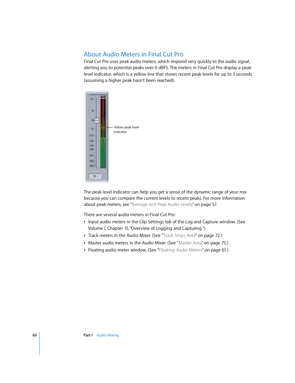About audio meters in finalcutpro, About audio meters in final cut pro | Apple Final Cut Pro 6 User Manual | Page 845 / 2033