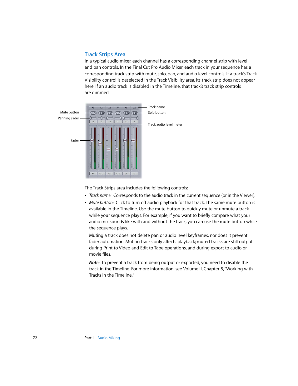 Track strips area | Apple Final Cut Pro 6 User Manual | Page 857 / 2033