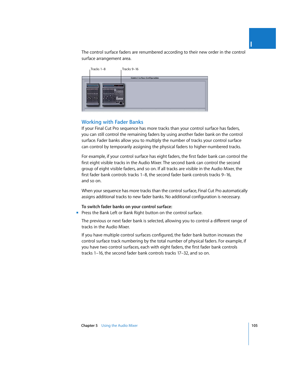 Working with fader banks | Apple Final Cut Pro 6 User Manual | Page 890 / 2033