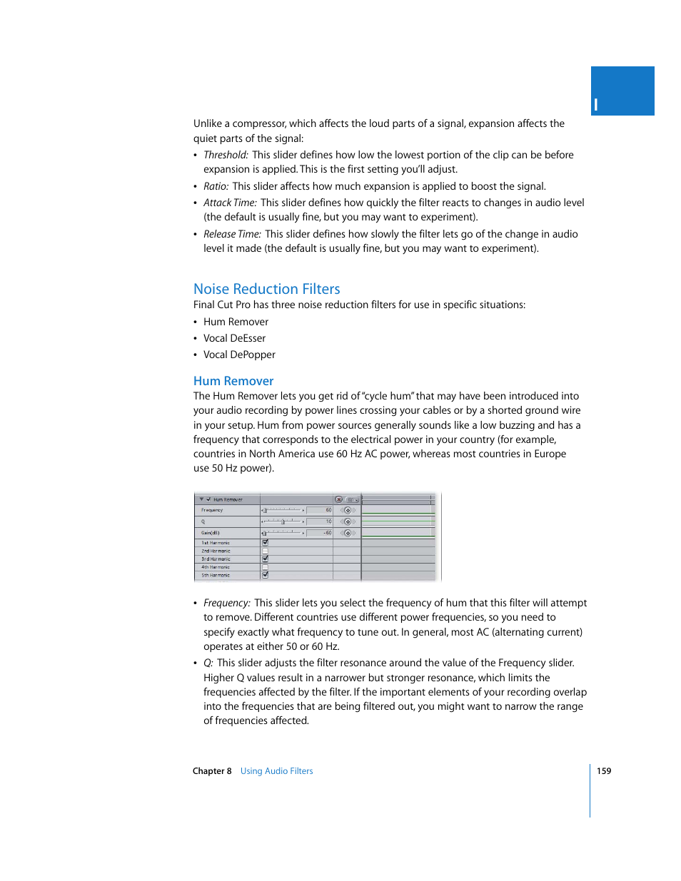 Noise reduction filters, Hum remover | Apple Final Cut Pro 6 User Manual | Page 944 / 2033