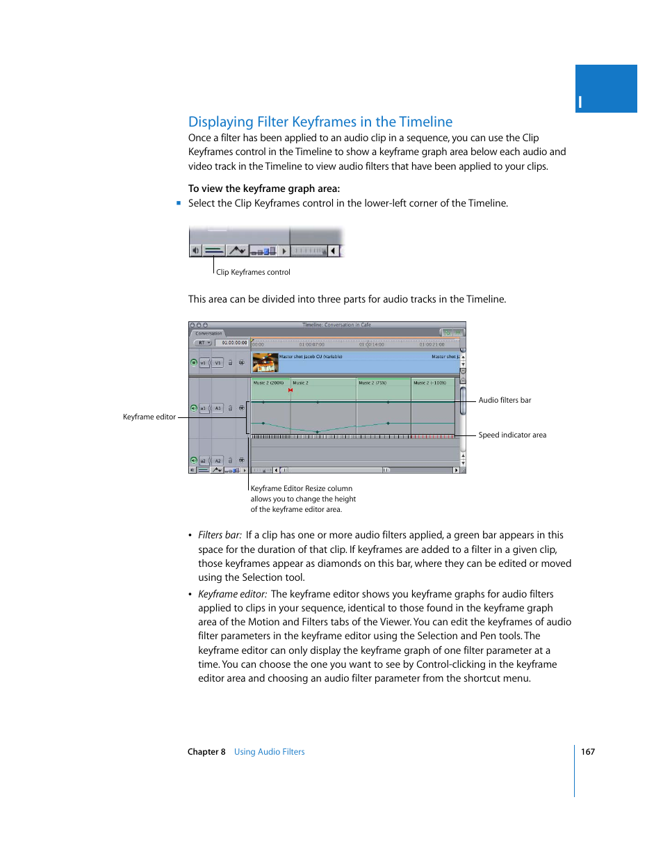 Displaying filter keyframes in the timeline | Apple Final Cut Pro 6 User Manual | Page 952 / 2033