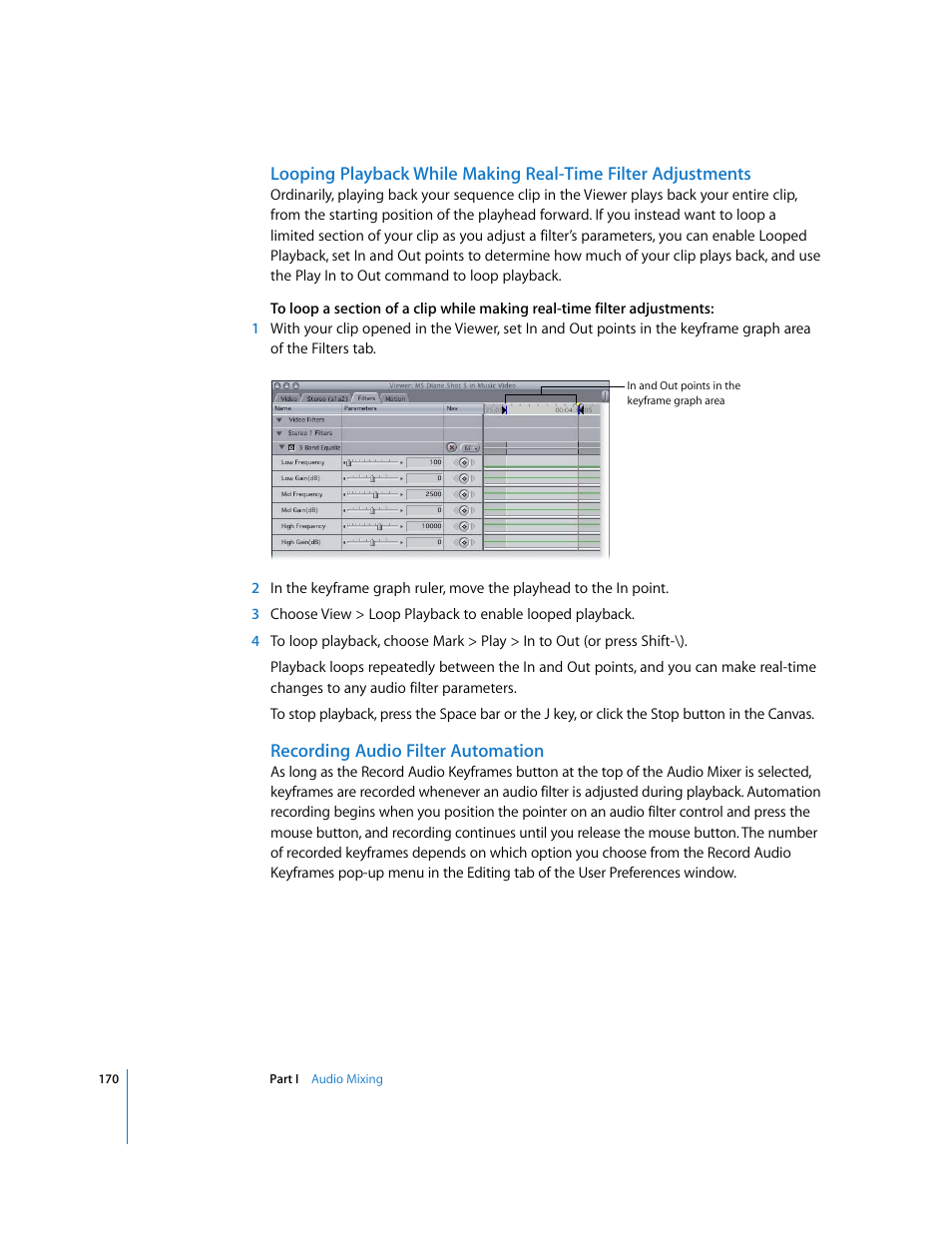 Recording audio filter automation | Apple Final Cut Pro 6 User Manual | Page 955 / 2033