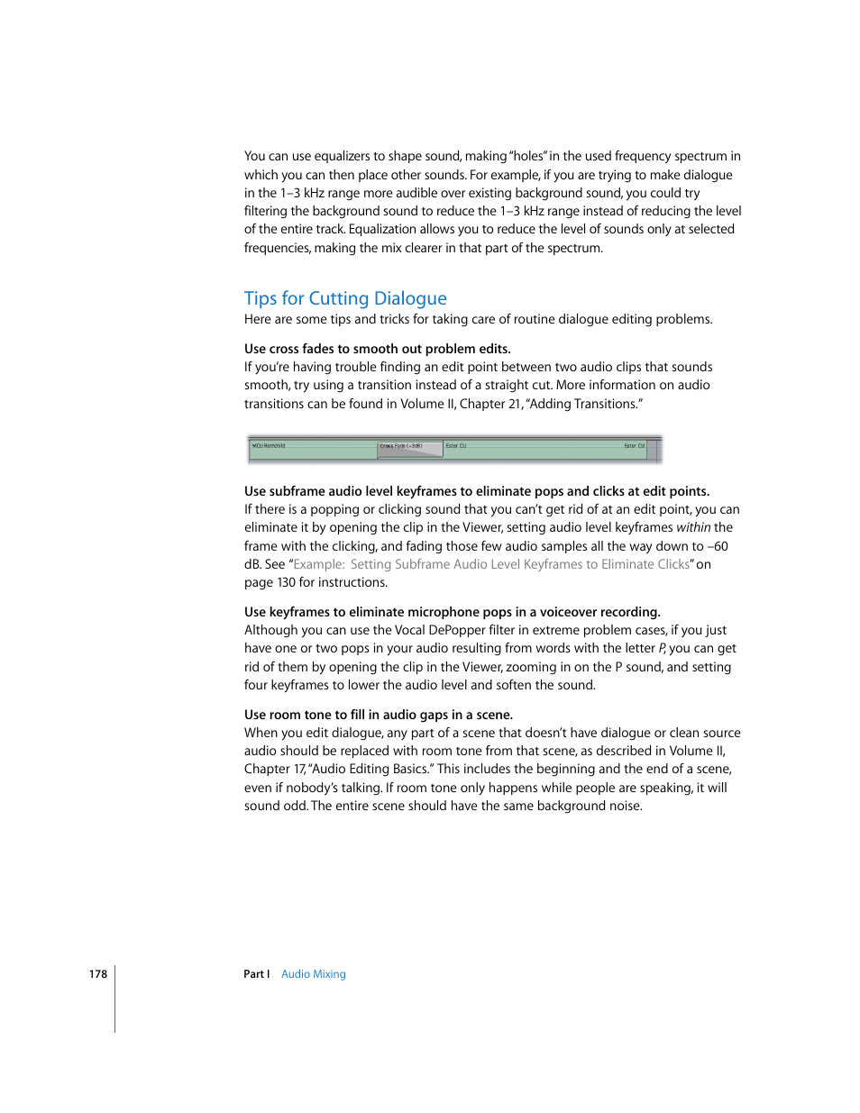 Tips for cutting dialogue, P. 178) | Apple Final Cut Pro 6 User Manual | Page 963 / 2033