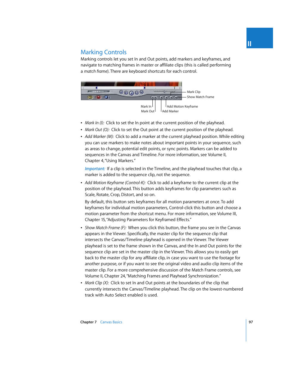 Marking controls, P. 97) | Apple Final Cut Pro 6 User Manual | Page 98 / 2033