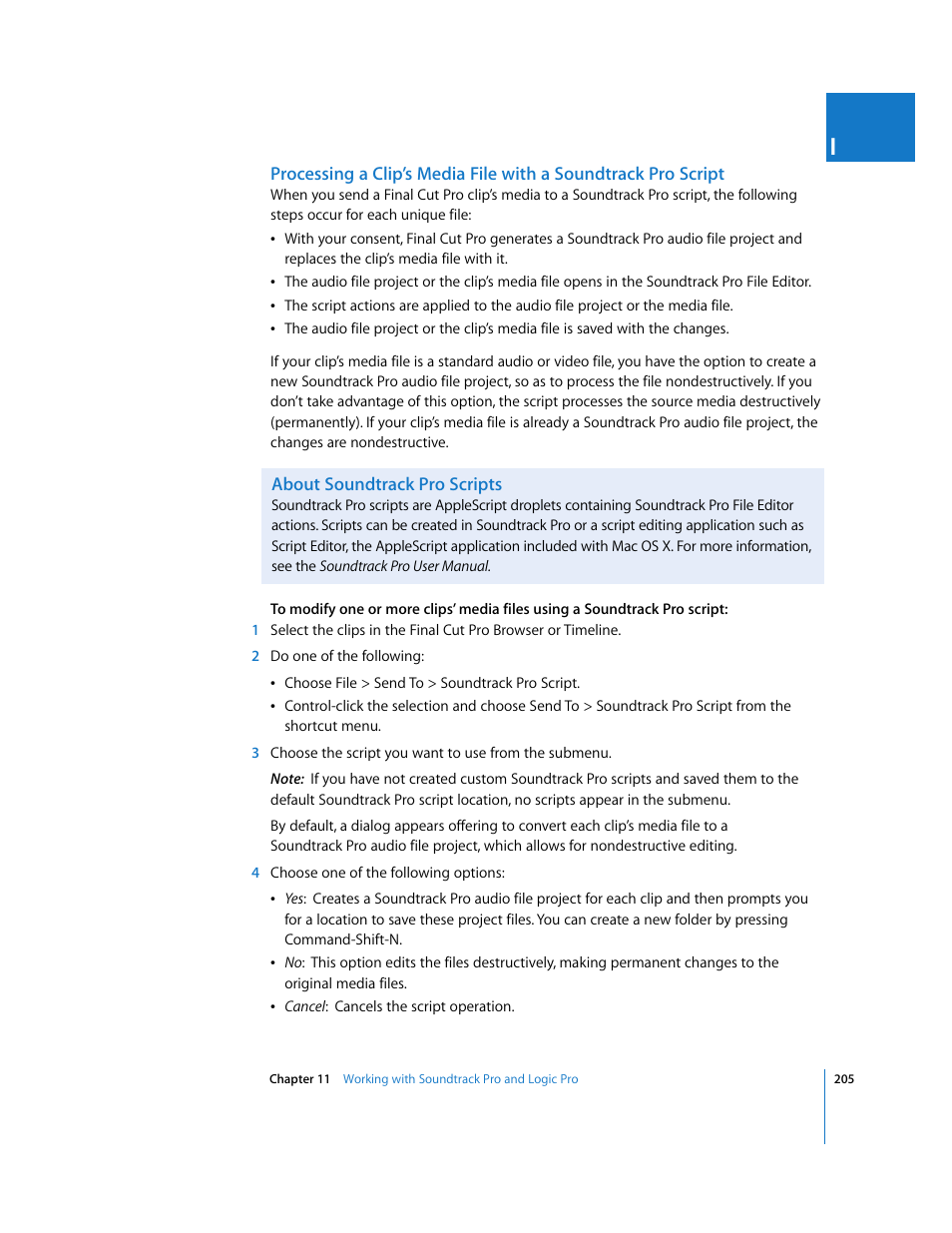 About soundtrackpro scripts | Apple Final Cut Pro 6 User Manual | Page 990 / 2033