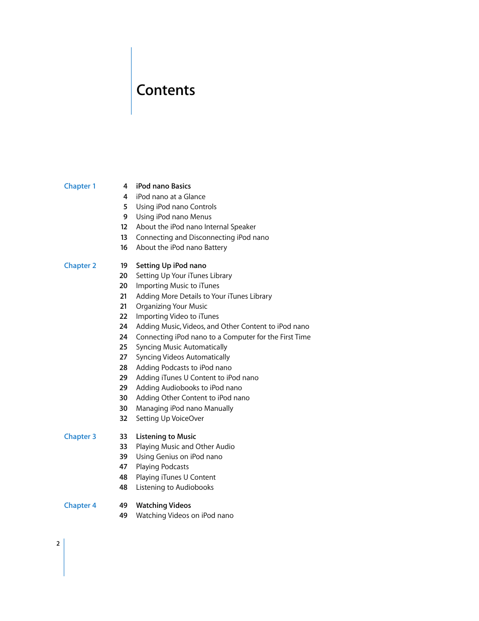 Apple iPod nano (5th generation) User Manual | Page 2 / 104