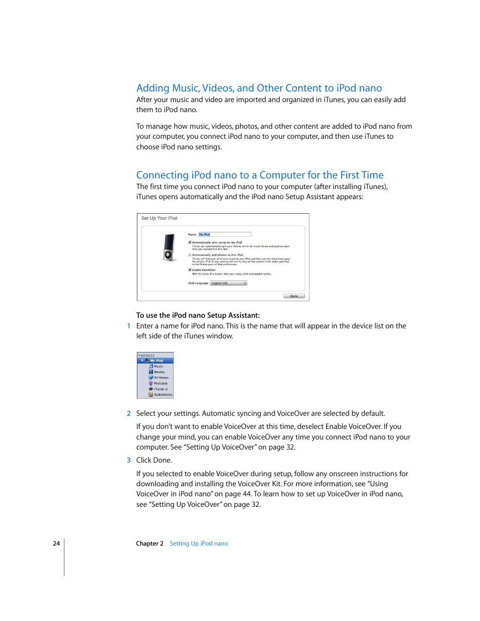 Apple iPod nano (5th generation) User Manual | Page 24 / 104