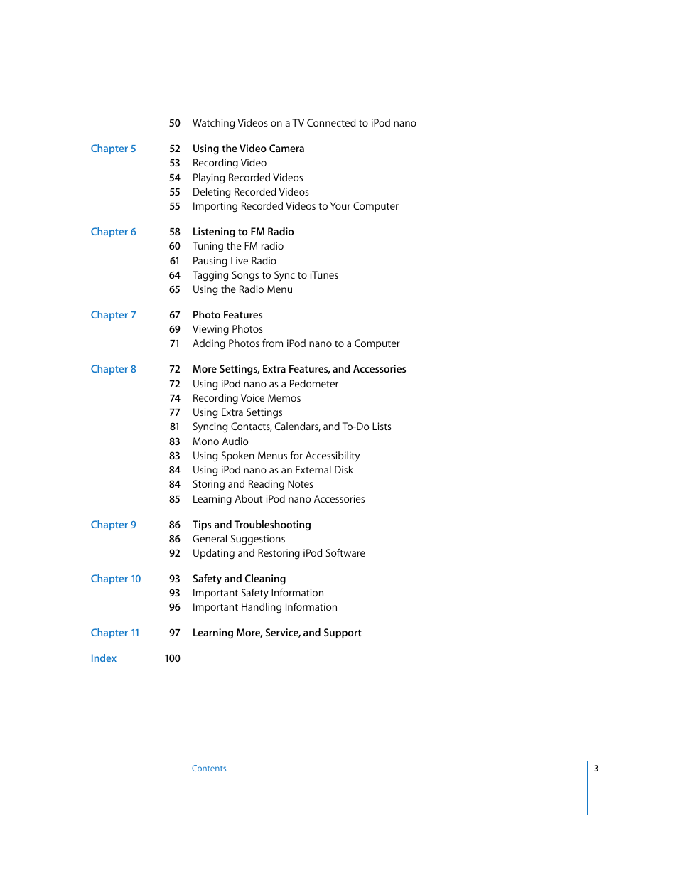 Apple iPod nano (5th generation) User Manual | Page 3 / 104