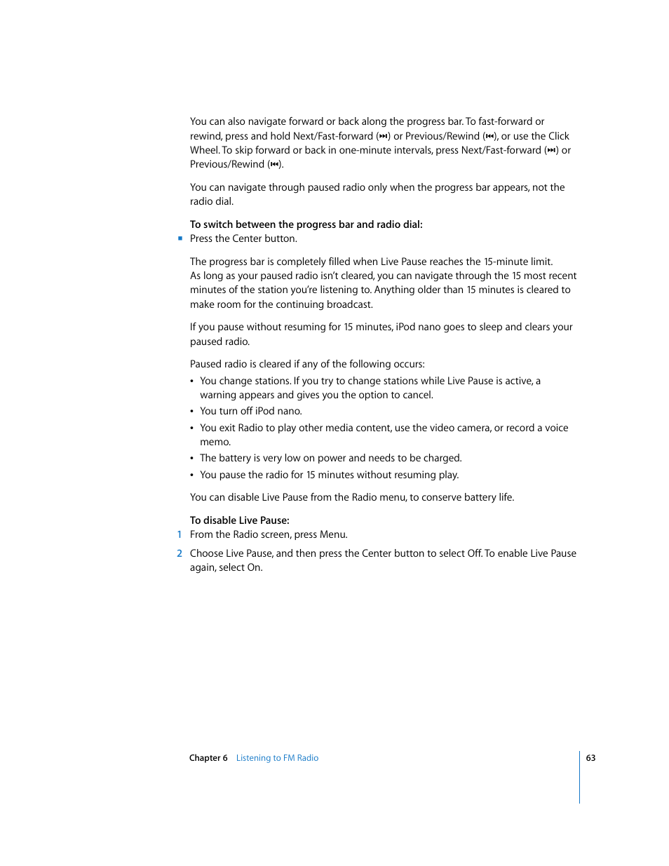 Apple iPod nano (5th generation) User Manual | Page 63 / 104