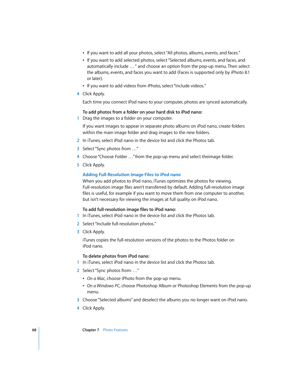 Apple iPod nano (5th generation) User Manual | Page 68 / 104