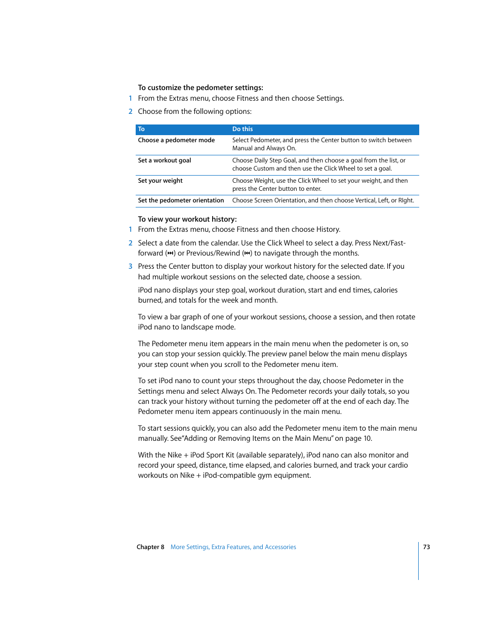 Apple iPod nano (5th generation) User Manual | Page 73 / 104