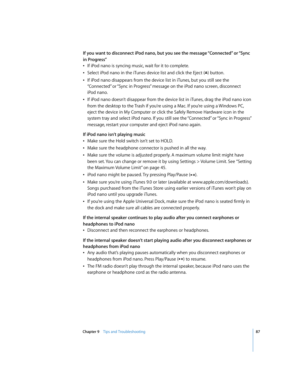 Apple iPod nano (5th generation) User Manual | Page 87 / 104