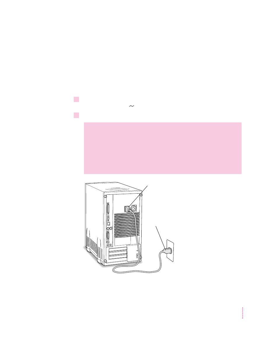 Plugging in the computer | Apple Power Macintosh 8200 User Manual | Page 3 / 165