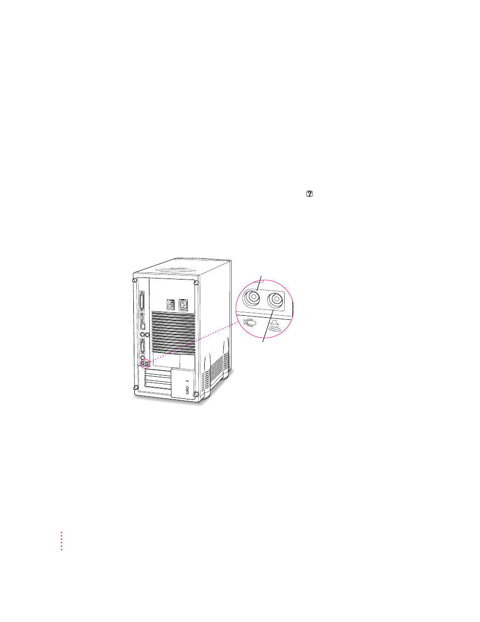 Connecting audio equipment, About your computer’s sound ports | Apple Power Macintosh 8200 User Manual | Page 42 / 165