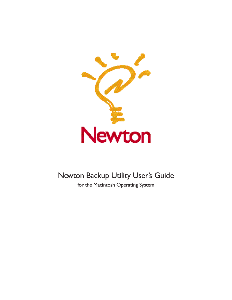 Apple Newton Backup Utility (for Macintosh) User Manual | 39 pages