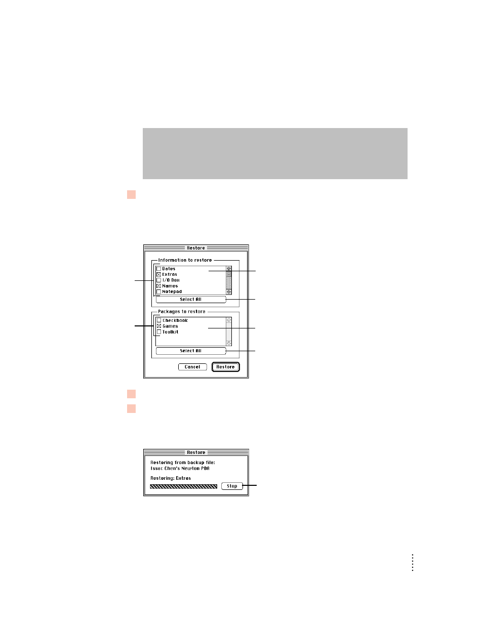 Apple Newton Backup Utility (for Macintosh) User Manual | Page 23 / 39