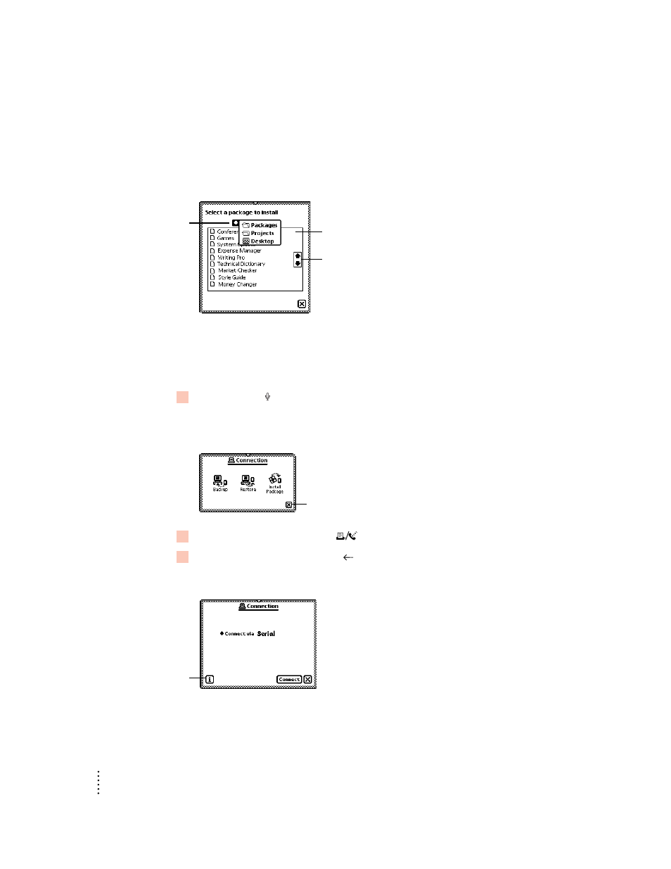 Finding files on your computer, Changing connection preferences | Apple Newton Backup Utility (for Macintosh) User Manual | Page 30 / 39
