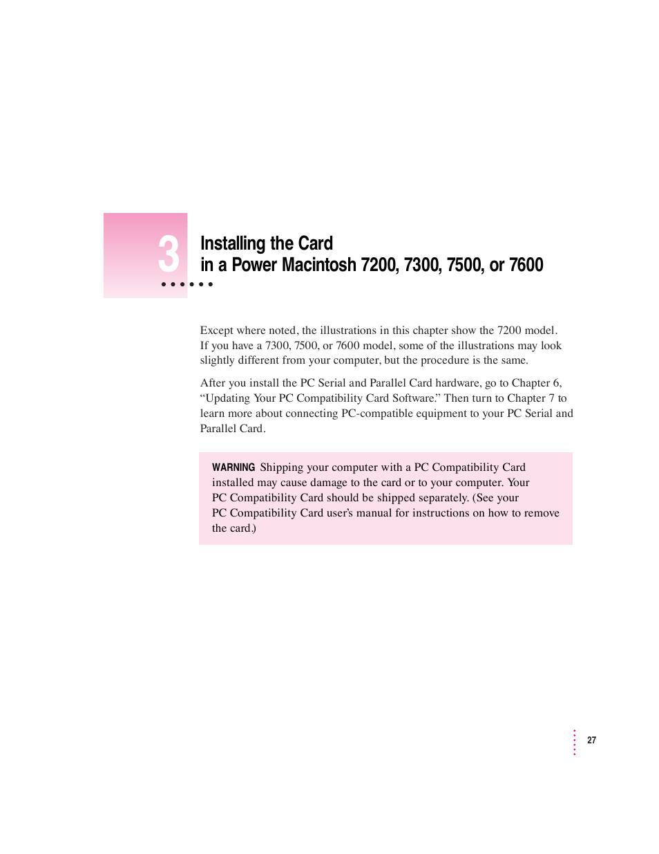 Apple PC Serial and Parallel Card User Manual | Page 27 / 84