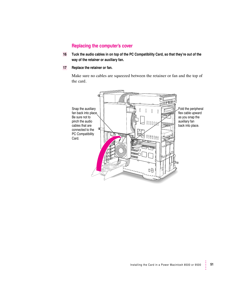 Replacing the computer’s cover | Apple PC Serial and Parallel Card User Manual | Page 51 / 84