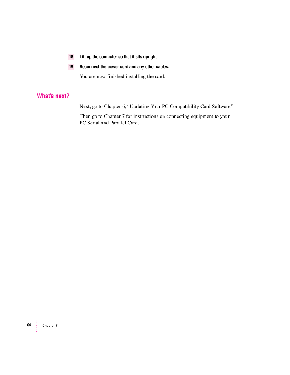 What’s next | Apple PC Serial and Parallel Card User Manual | Page 64 / 84