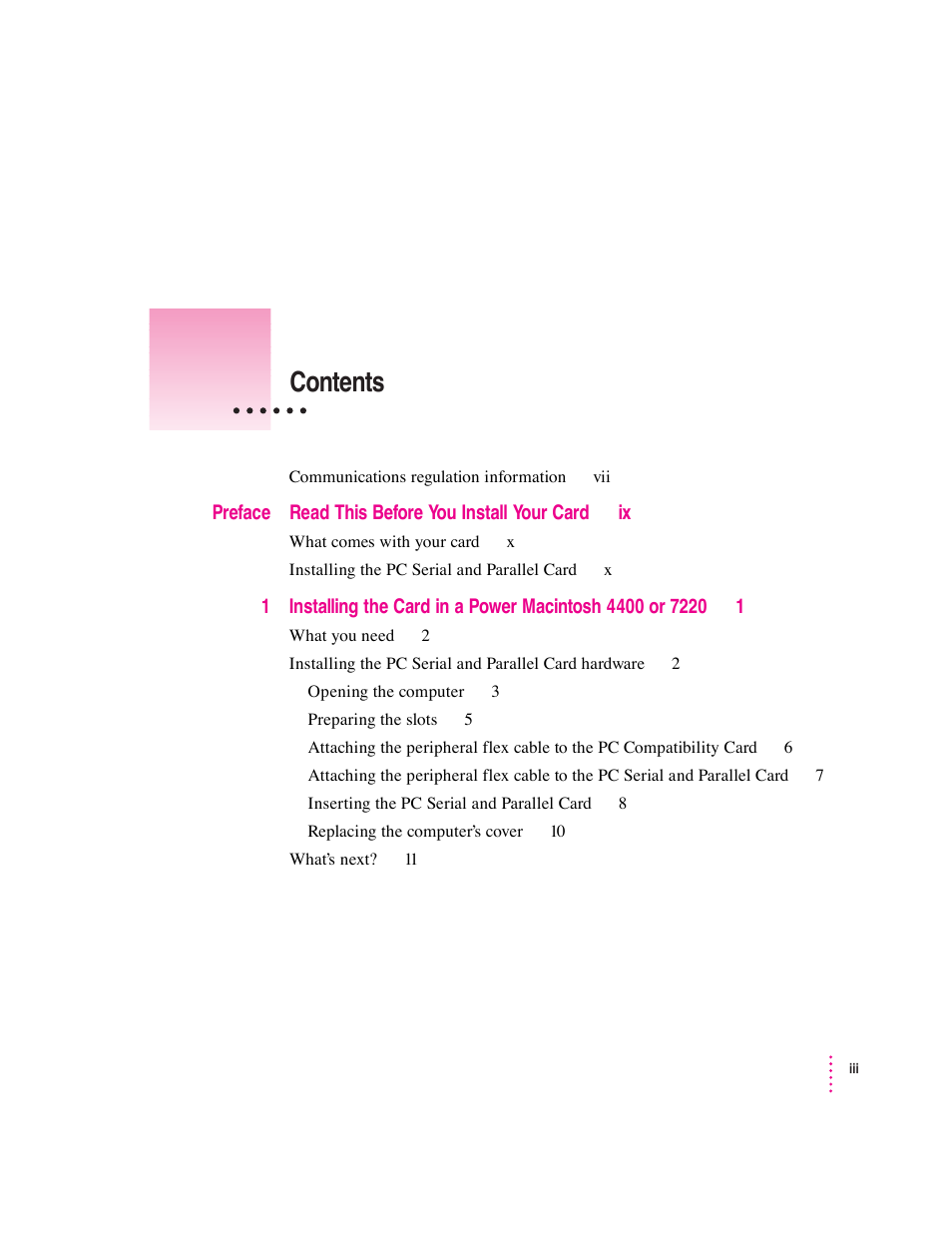 Apple PC Serial and Parallel Card User Manual | Page 77 / 84