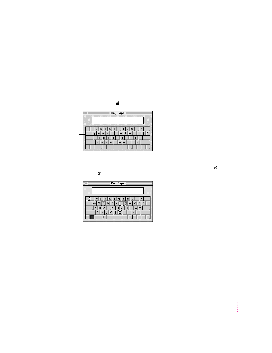 Typing special characters and symbols | Apple PowerBook (Duo, 2300 Series) User Manual | Page 147 / 161