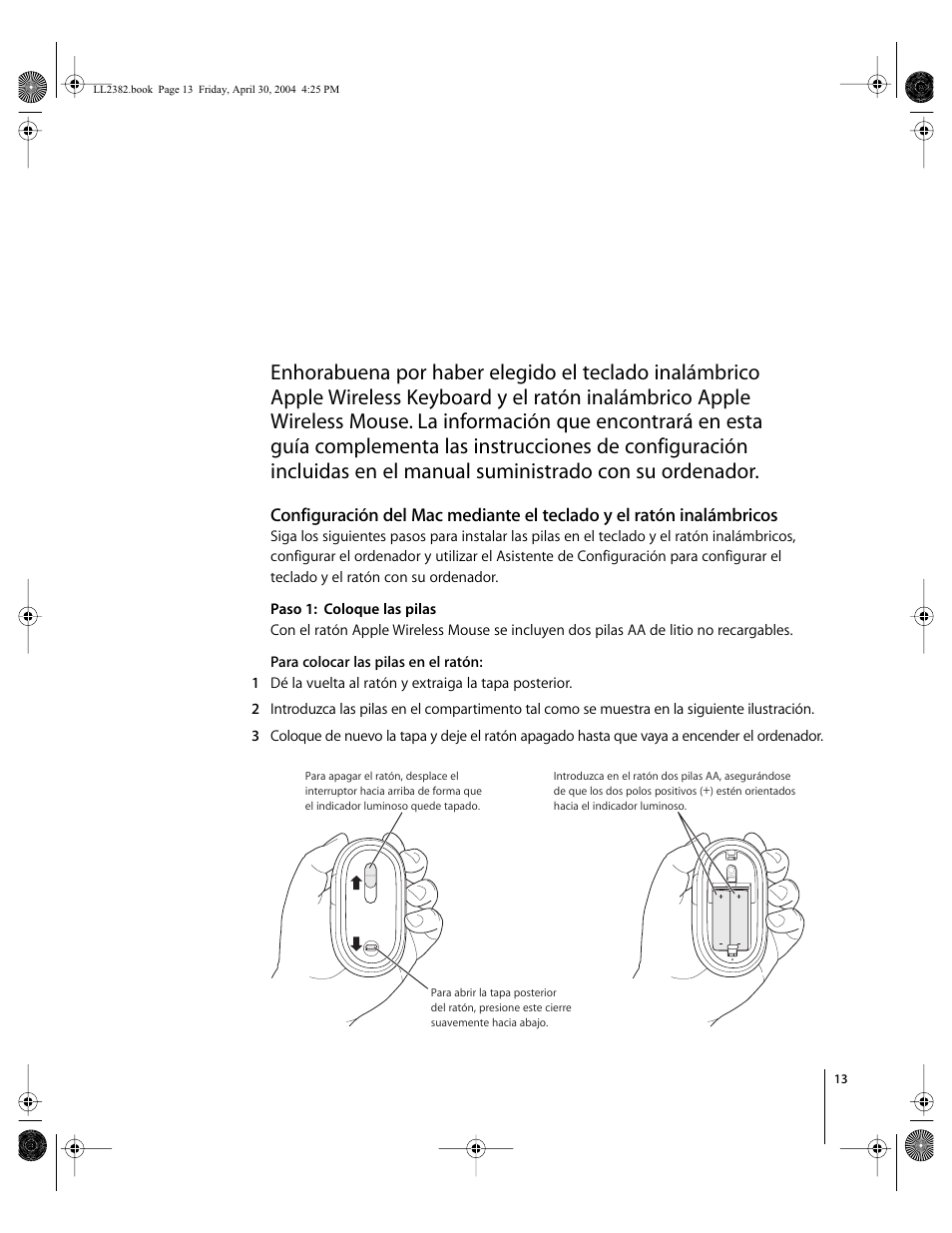 Apple Wireless Keyboard and Mouse User Manual | Page 13 / 20