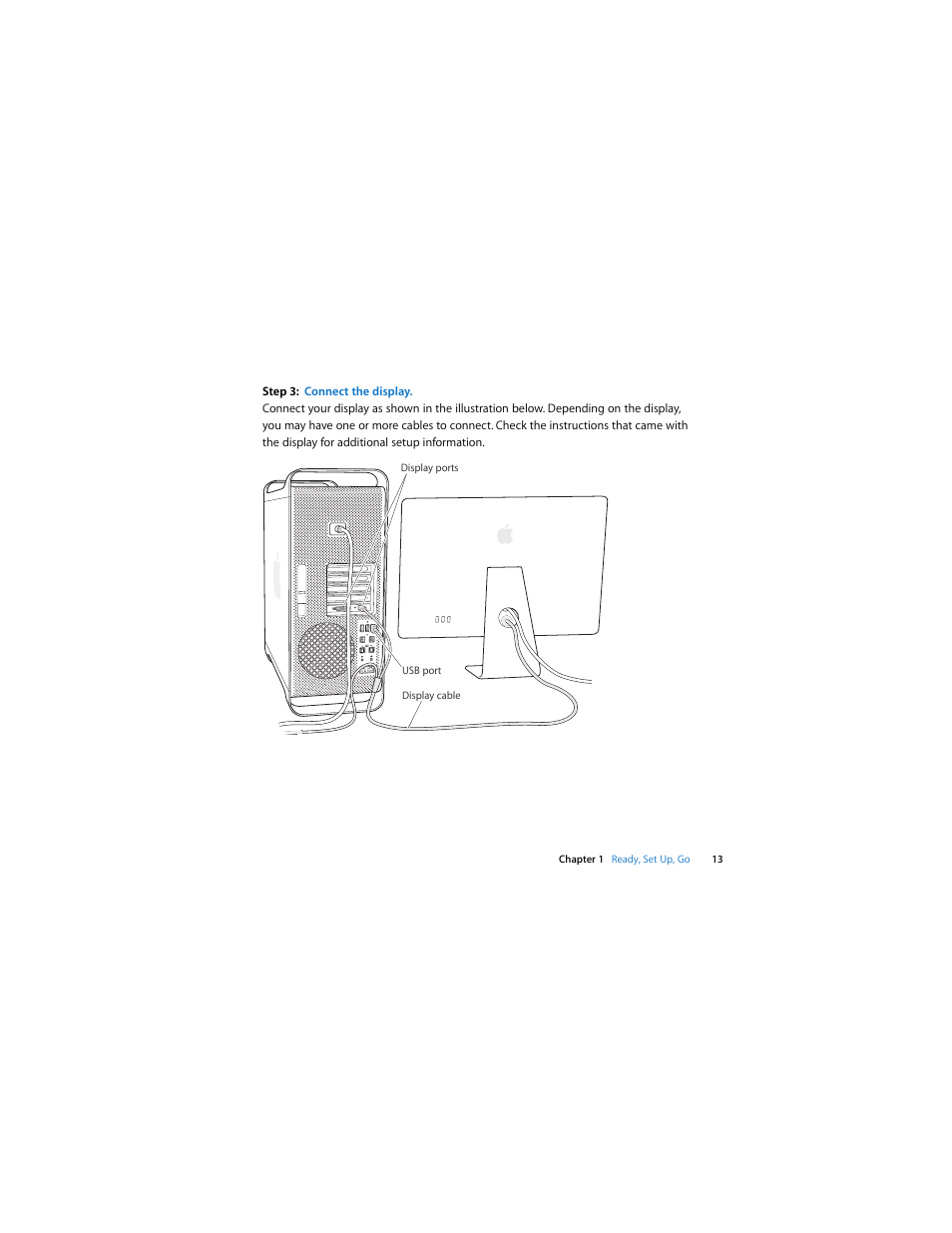 Step3: connect the display | Apple Mac Pro (Early 2009) User Manual | Page 13 / 124