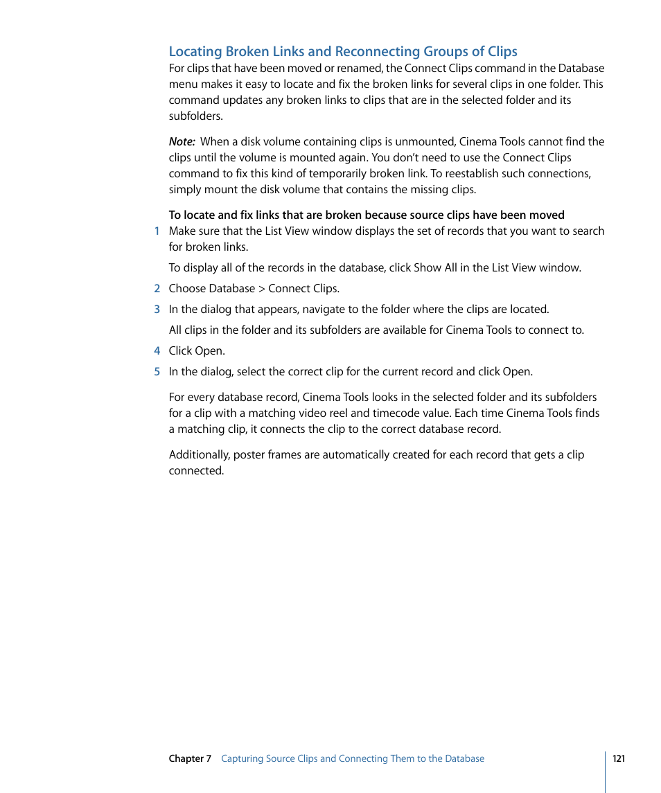 Apple Cinema Tools 4 User Manual | Page 121 / 258