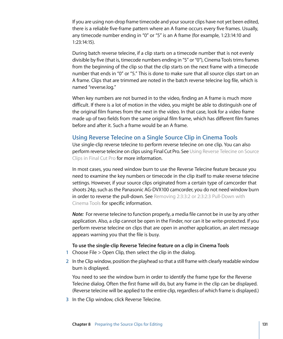 Apple Cinema Tools 4 User Manual | Page 131 / 258