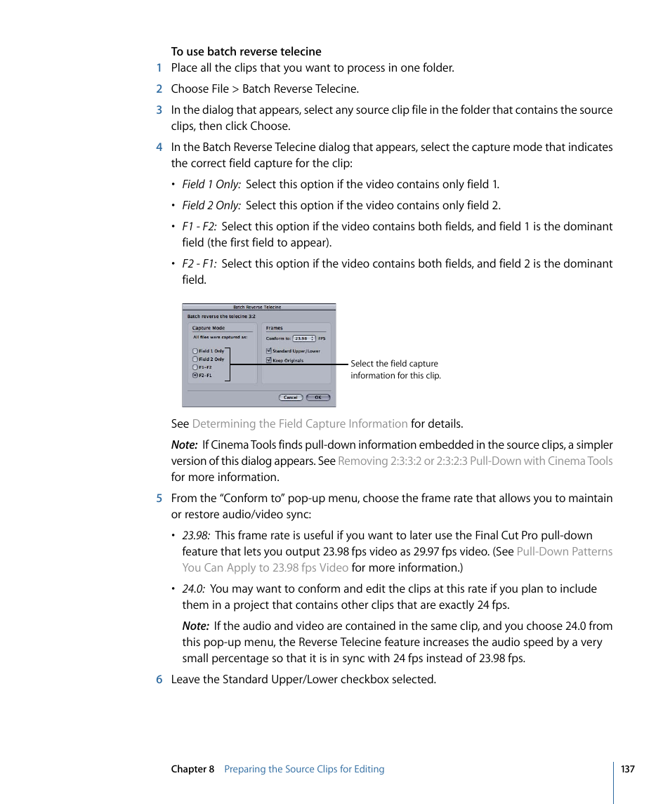 Apple Cinema Tools 4 User Manual | Page 137 / 258